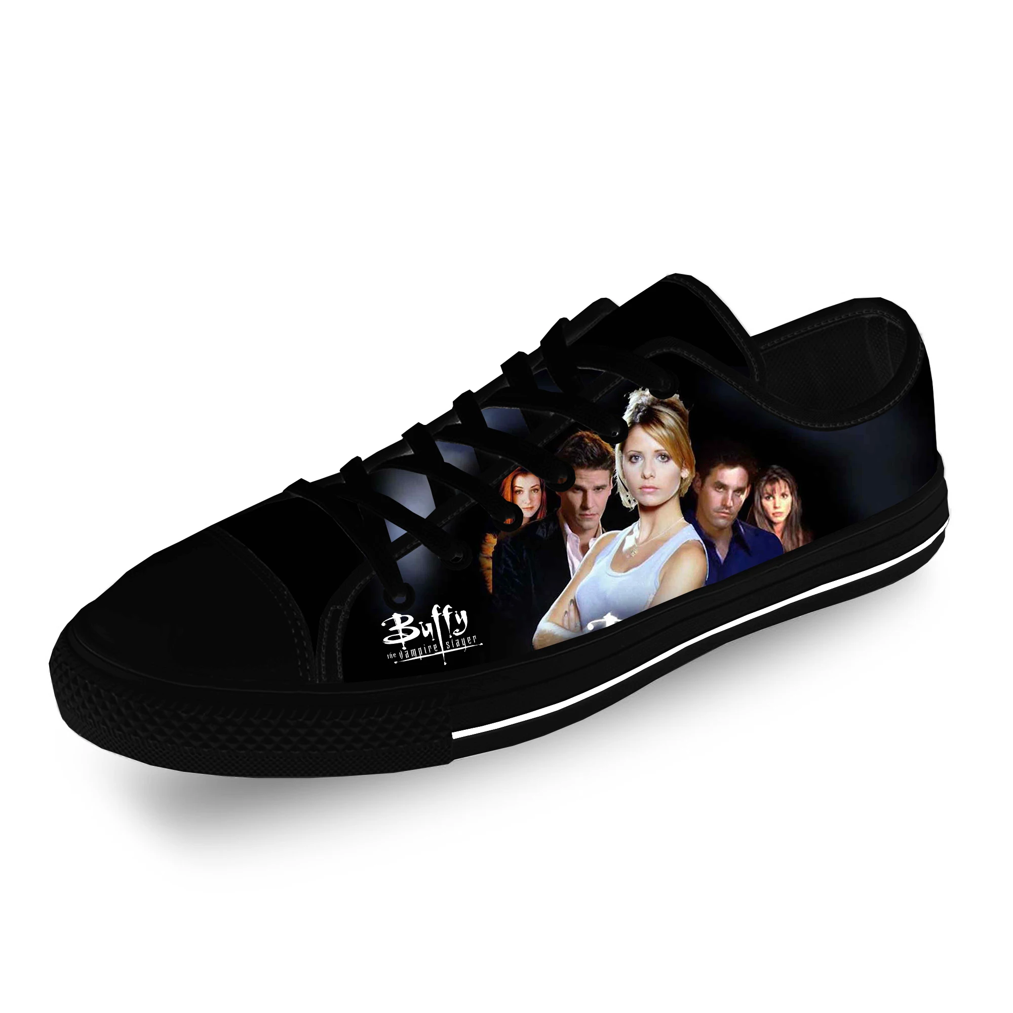 Buffy The Vampire Slayer TV Show Casual Cloth Fashion 3D Print Low Top Canvas Shoes Men Women Lightweight Breathable Sneakers