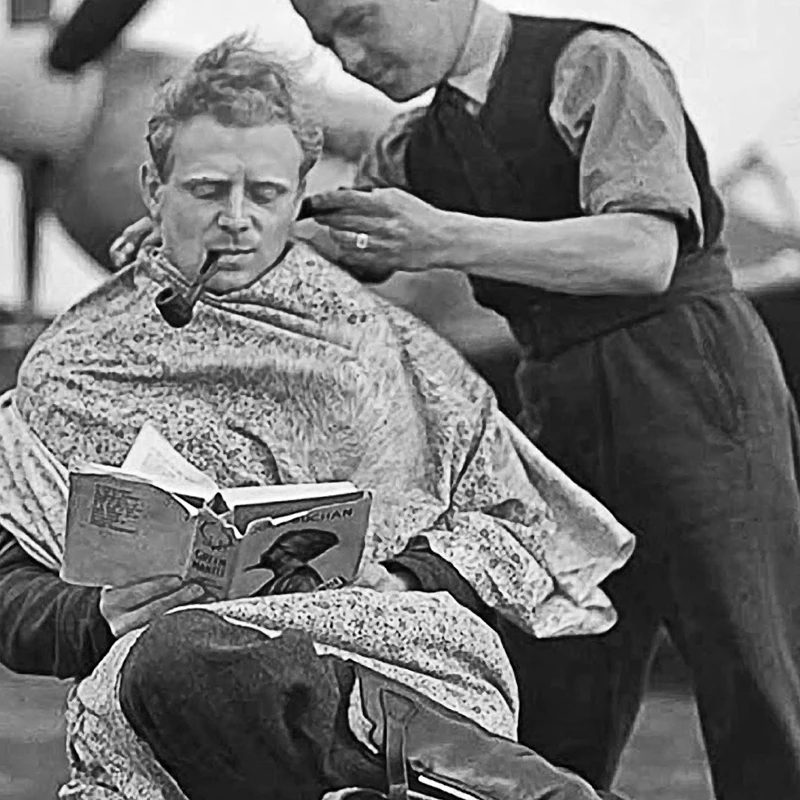 الشعر صالون ديكور Vintage صور WW2 الطيار حلاقة ملصق أسود أبيض يطبع الحلاق متجر الرسم على لوحات القماش الجدارية تصفيف الشعر هدية