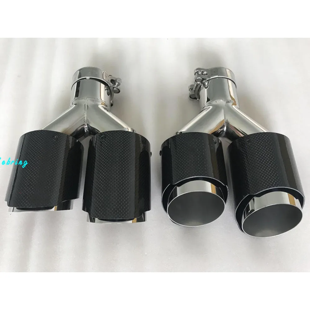 1 PC Car Modification  Universal Dual Stainless steel Automobile Exhaust pipe выхлопные системы for  3 exhaust tip  exhaust tip