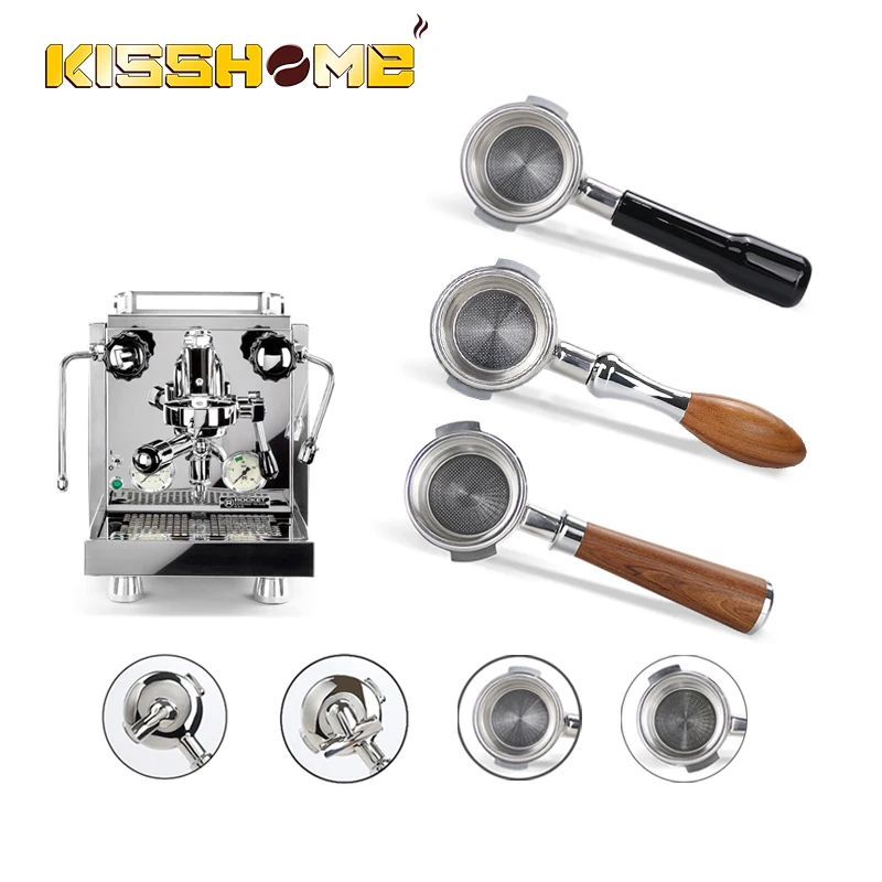 Welhome Solid Wood Coffee Machine Handle Bottomless Portafilter Welhome Semi-automatic Coffee Machine Mahogany Handle Modified