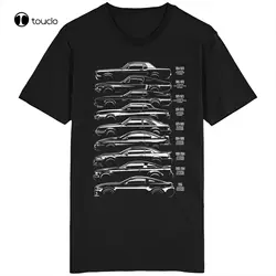 For Mustang T Shirt American Classic Muscle Car Generations Shelby Gt500 Tee Shirt