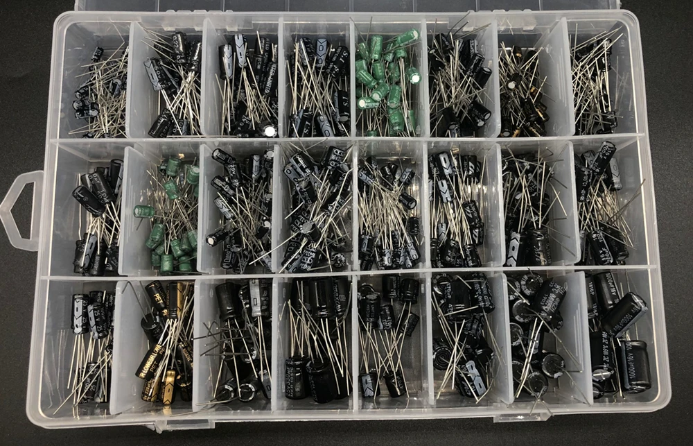 510 Teile/los 0,1 UF-1000 UF 24 Werte Aluminium-elektrolytkondensatoren 16-50 V mix elektrolytkondensator Assorted kit und aufbewahrungsbox – Detail 2