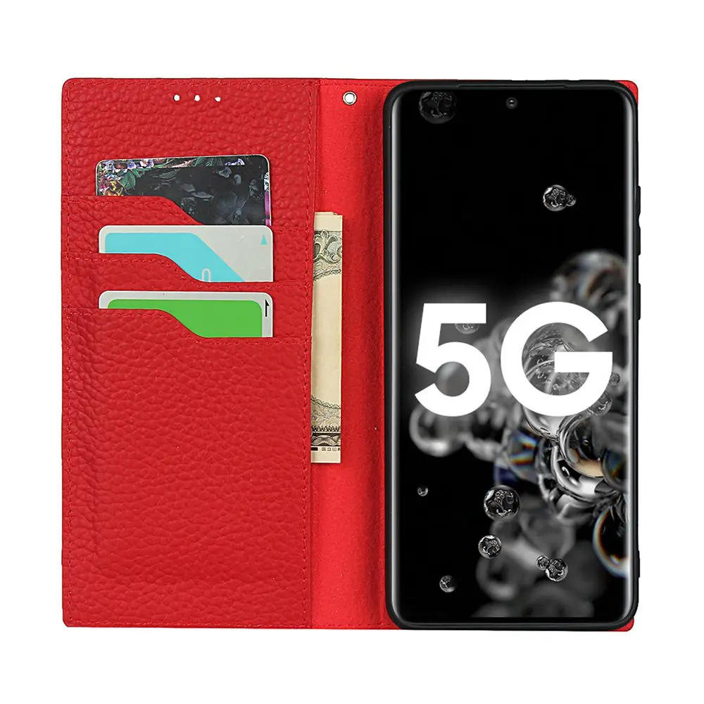 Genuine Leather Flip Case For Samsung Galaxy S20 Plus Ultra FE Case Luxury Wallet Case For Samsung S20Plus S20FE Cover