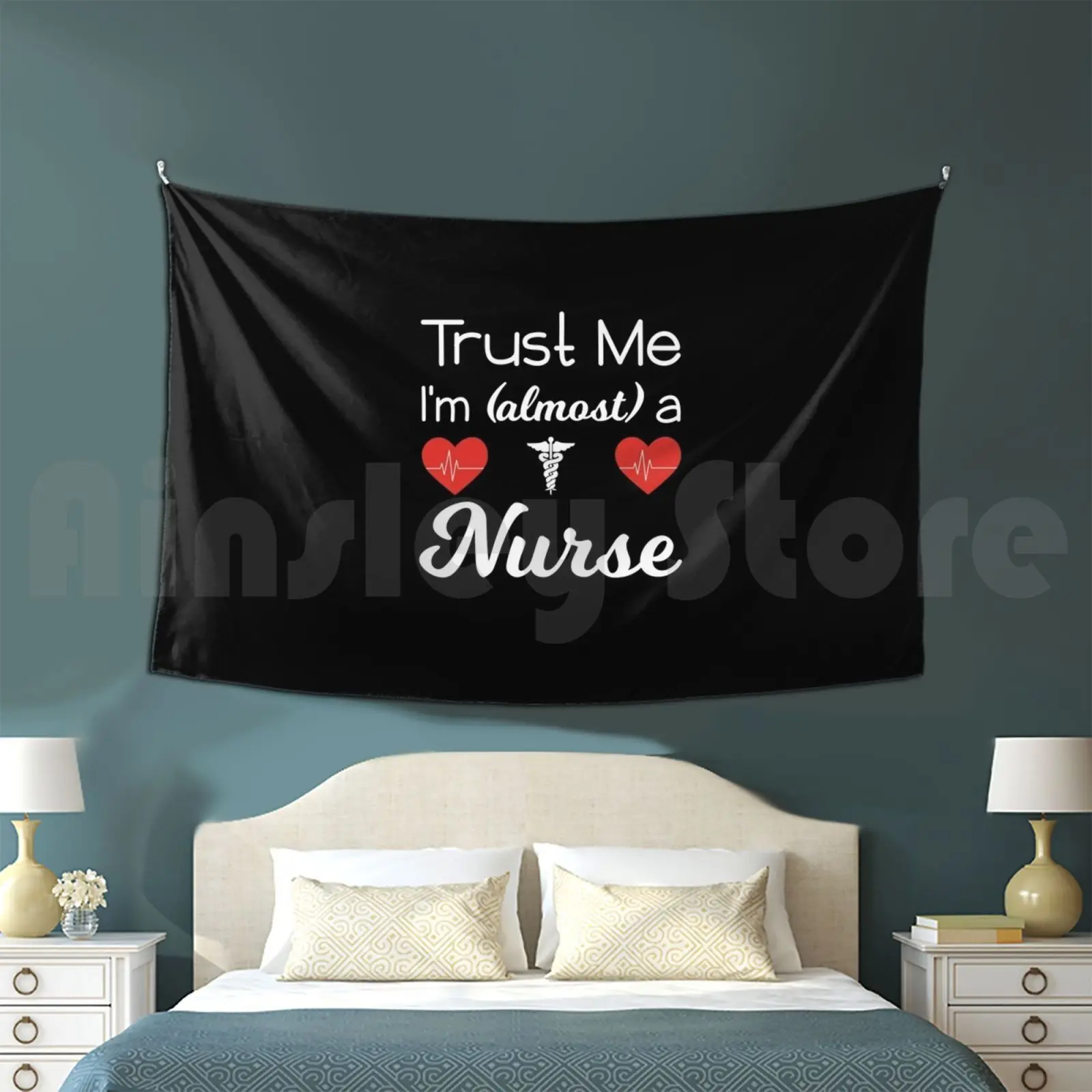 Nursing Student Gift Trust Almost Funny Saying Nurse School Tapestry Background Wall Hanging Funny Nursing Student