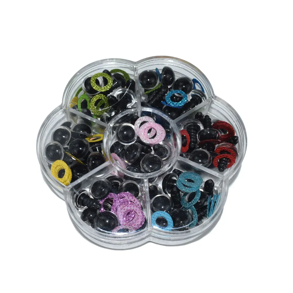 70PCS 10/12MM Mix Color Buttons Shinning Plastic Doll Eyes Craft Eyes DIY for Plush Bear Stuffed Toys Animal Puppet Dolls