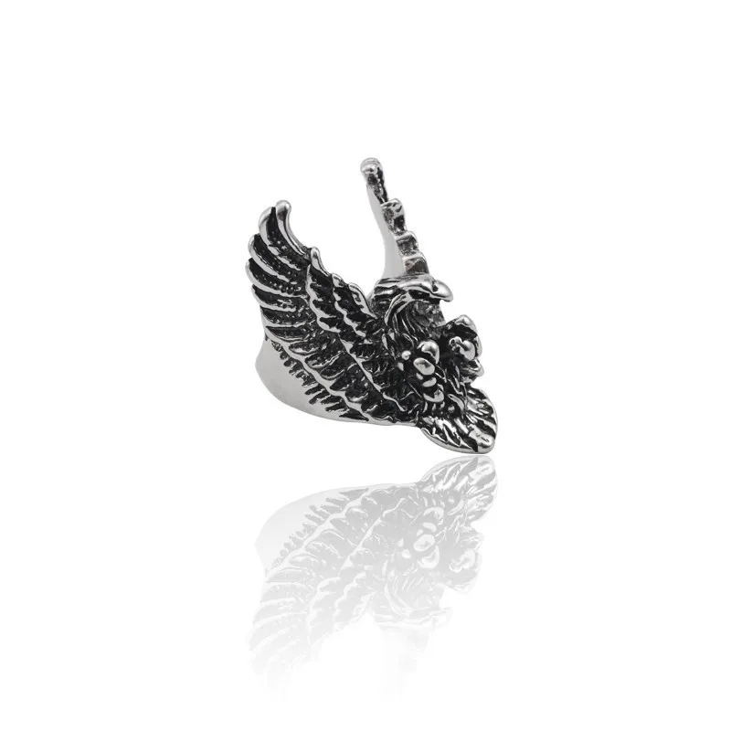 Hip Bop Eagle Rings Punk Neo-Gothic Animal Rings For Men Vintage Rings Unisex Mens Jewelry Xmas Halloween Gift