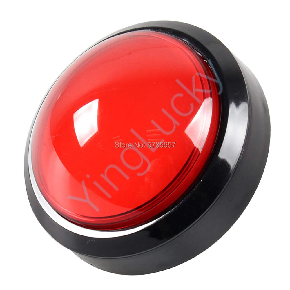 

Large Round LED Illuminated Push Button with Microswitch, Arcade Game Machine Parts, DIY, 100mm, 5 V, 12V