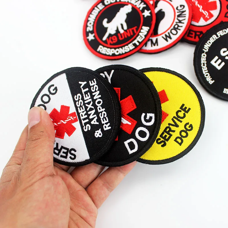 Therapy Service dog Patch Hook Loop Badges Do Not Touch Pet For dogs Vests Harnesses Emblem Decoration Stickers