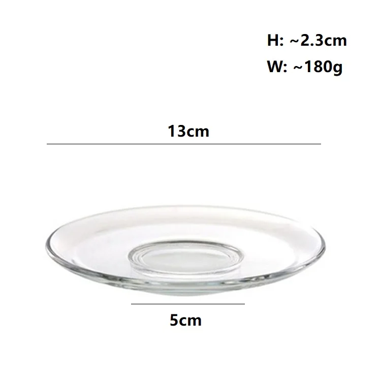 Heat Resistant Clear Round Machine Pressed Glass Charger Plate, Dish Plates for Jewelry Snack Cup Mug