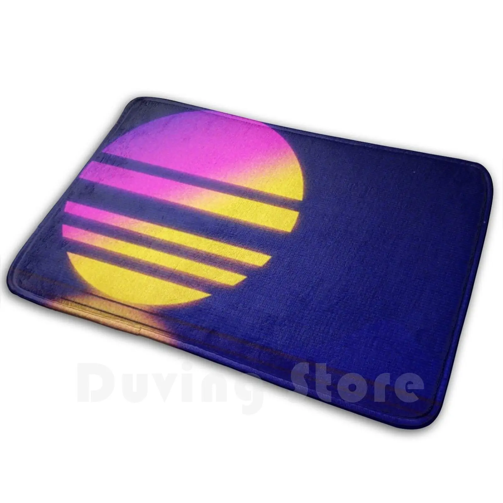 Retrowave Sun Mat Rug Carpet Anti-Slip Floor Mats Bedroom Synthwave 80s Retro Sun Outrun Aesthetic Eighties Tecnho Retrowave