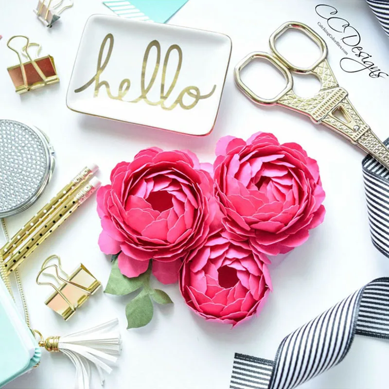 cutting Dies 8/pcs peony flower Cutting Dies Stencils Scrapbooking Embossing DIY Crafts Paper Cards Album Decor Metal Dies Cut