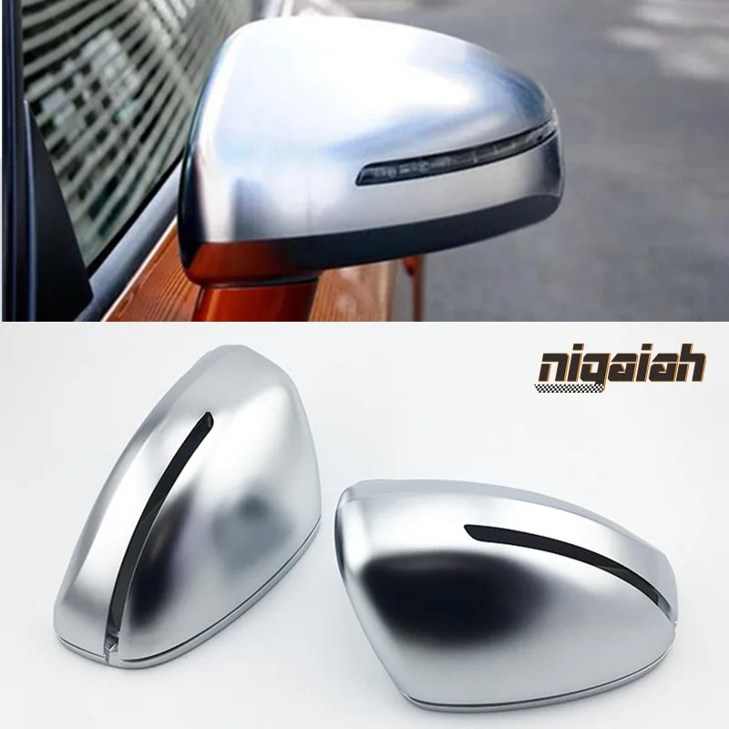 Matt Chrome Mirror Covers for Audi TT MK TTS R8 MK1 2007-2012 Car Side Door Mirror Caps 1:1 Replacement with Lane Assist