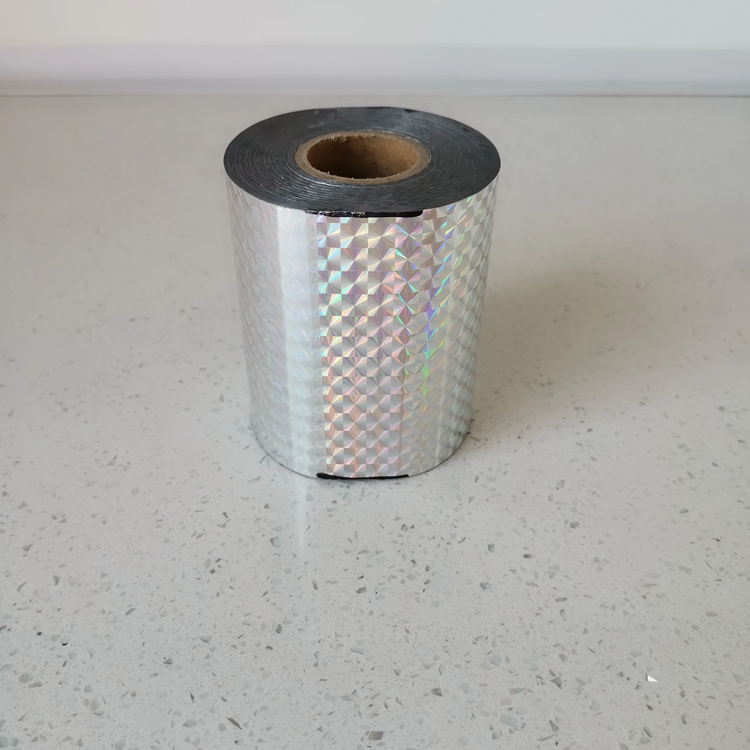 High Temperature Transfer One Roll Grid Laser Silver Hot Stamping Foil 120ML Used for Paper Plastic Film with Shipping Cost Fee