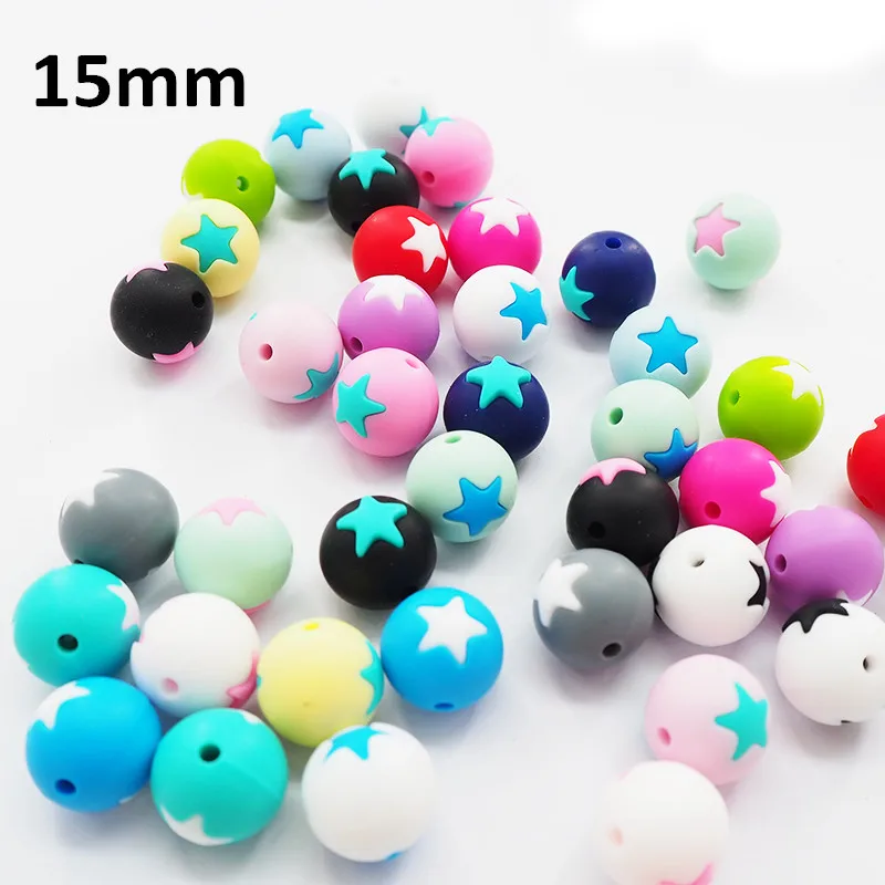 Chengkai 10pcs Silicone Football Teether Beads DIY Baby Soccer Cartoon Teething Sensory Toy Pacifier Jewelry Making Beads