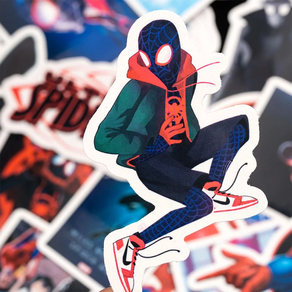 10/30/52pcs Spider-Man: Into the Spider-Verse Stickers Aesthetic Kids Cartoon Cool Stickers Decals for Laptop Skateboard Phone