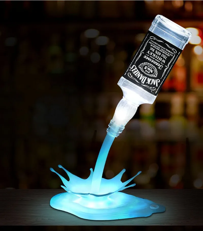 Wine Pouring Bottle Inverted USB Touch 3D LED Night Light Novelty Creative Bar Party LED Restaurant Christmas Decoration Wedding