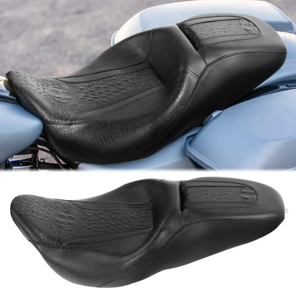 

Motorcycle Two-Up Seat For Harley Touring Street Electra Glide Road King CVO Custom Trike 2009-2020 2019 Driver Passenger