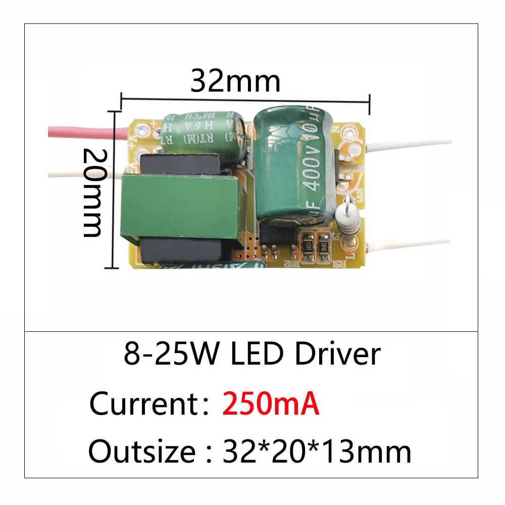 Transformateur de lumière à courant Constant, 8W 18W 50W 250mA, pilote, adaptateur d\'alimentation pour ampoule, bricolage