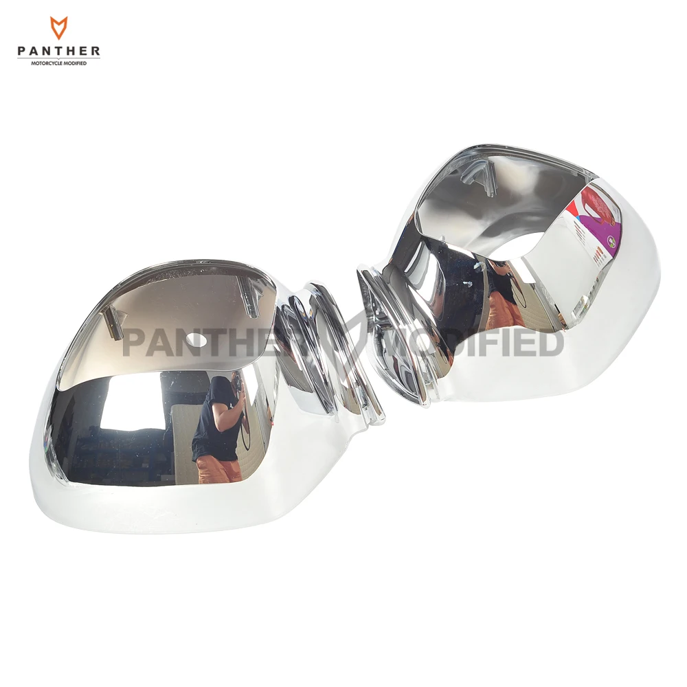 Chrome Motorcycle Rear View Side Mirror Housing case for Honda GL1800 GOLDWING 2001-2011