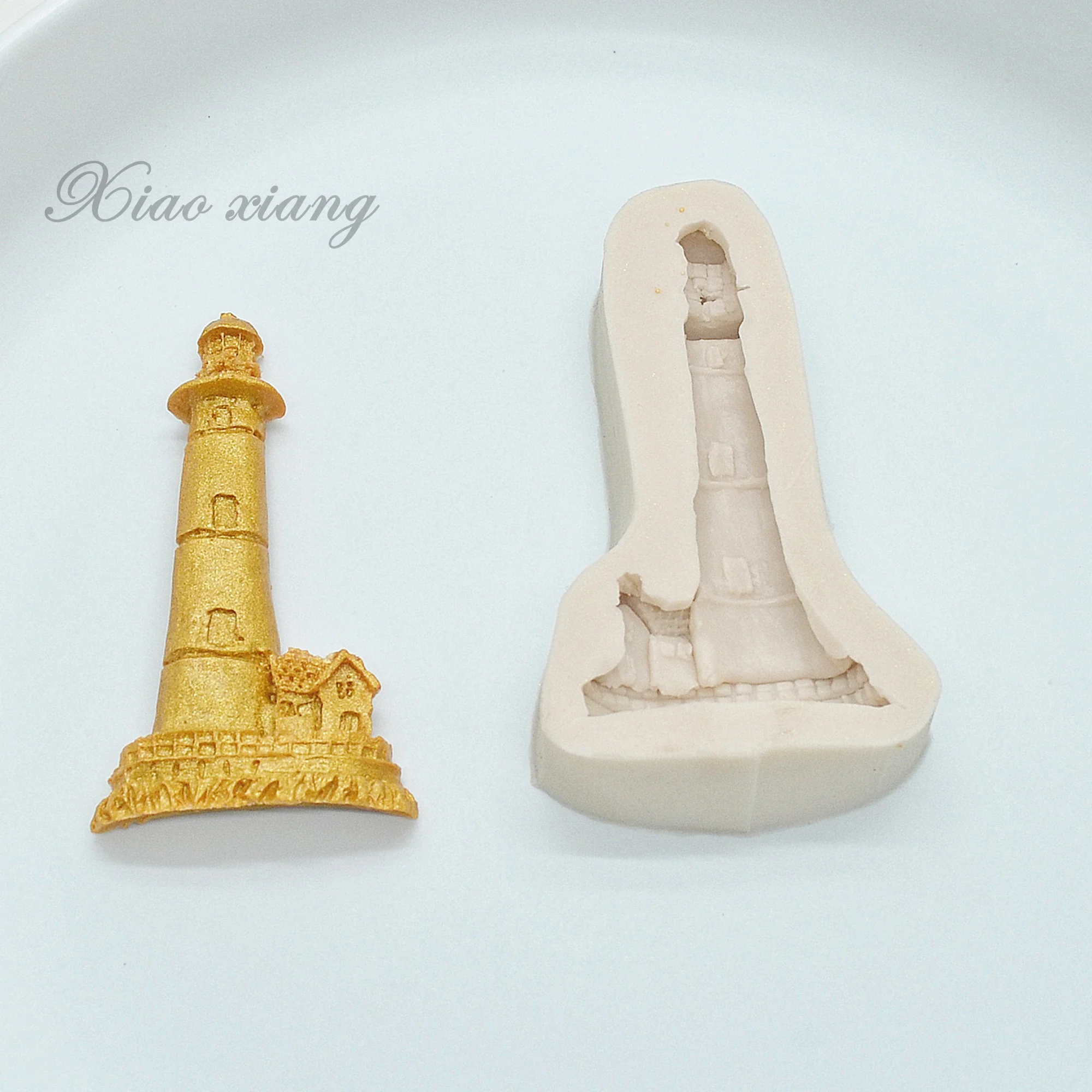 3D Lighthouse Cake Border Silicone Molds For Baking Fondant Molds Ocean Chocolate Cale Decorating Tools Cake Tools M2106