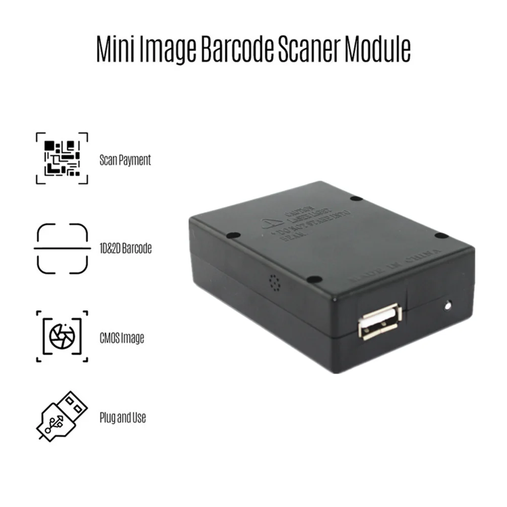 Module de Scanner de codes-barres fixe, moteur 1D Laser 2D QR Module de lecteur de codes-barres pour kiosque équipement distributeur RS232 Interface USB