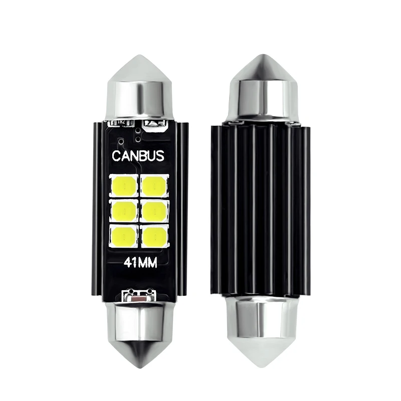 2pcs 3030 6SMD Canbus C5W C10W Festoon 31 36 39 41MM LED Car Light Bulb Interior Reading Lighting Diode License Plate Lamp 12V