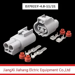176143-6 176146-6  Freeshipping 200sets DJ7021Y-4.8-11/21 2Pin AMP Car Electrical Wire Connectors for VW,BMW,Audi,Toyota,NISSAN