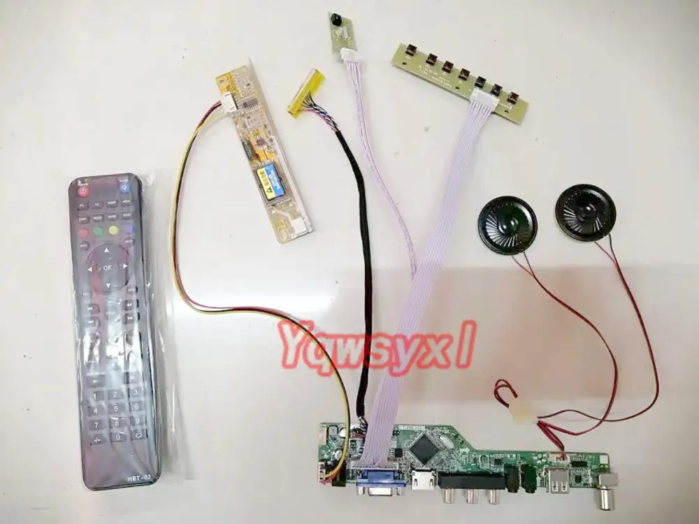 

Yqwsyxl With speaker Kit for LTN154AT07-T01 TV+HDMI+VGA+AV+USB LCD LED screen Controller Driver Board