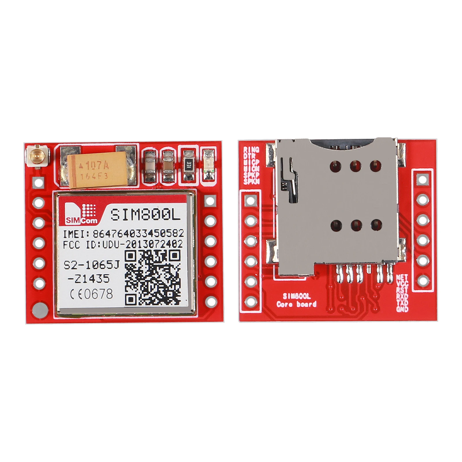 SIM800L GPRS GSM وحدة مايكرو سيم بطاقة النواة رباعية النطاق TTL المنفذ التسلسلي هوائي PCB اللاسلكية واي فاي مجلس لاردوينو هاتف ذكي