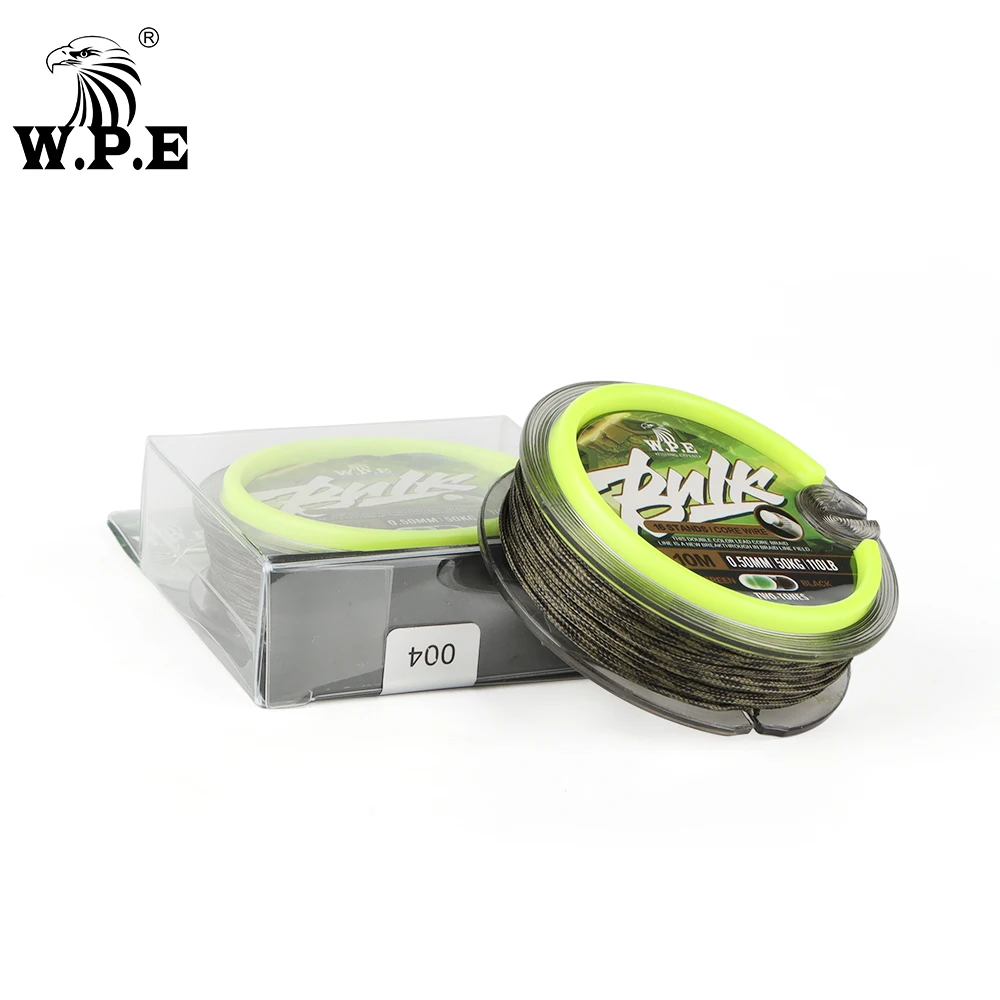 W.P.E Lead Core Carp Fishing 16 Strands Braid Carp Fishing Line  5m/10m  0.50mm 110LB 50kg Hair Rigs Carp Feeder Fishing Tackle