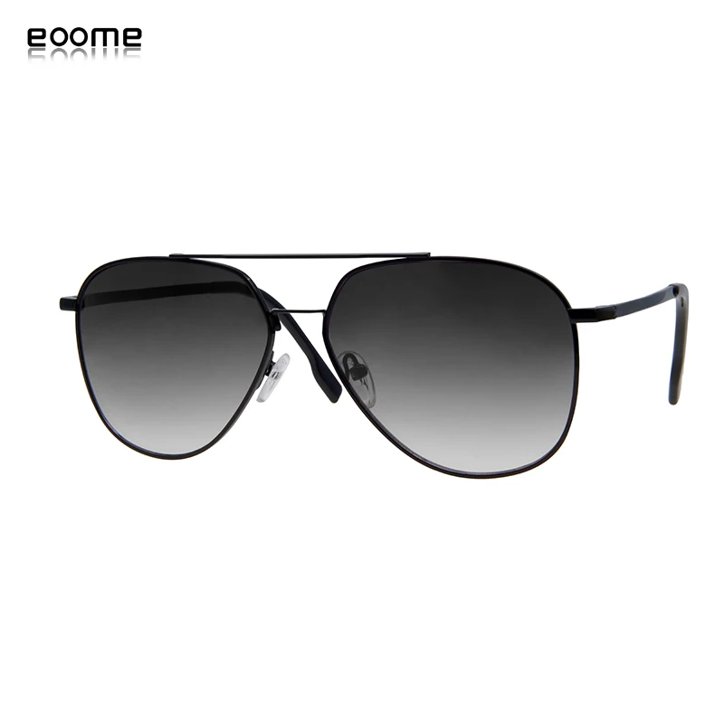 eoome Man New Pilot Shape Metal Sunglass Best confortable green Lens noral face UV400 Nylon Lens qualitiable electroni plating