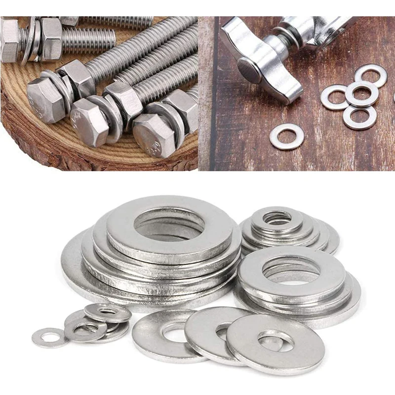 360 stücke Edelstahl Abdichtung Feste Dichtung Waschmaschine M2 M 2,5 M3 M4 M5 M6 M8 M10 Sump Stecker Öl für Allgemeine Reparatur Dichtung Ring Set