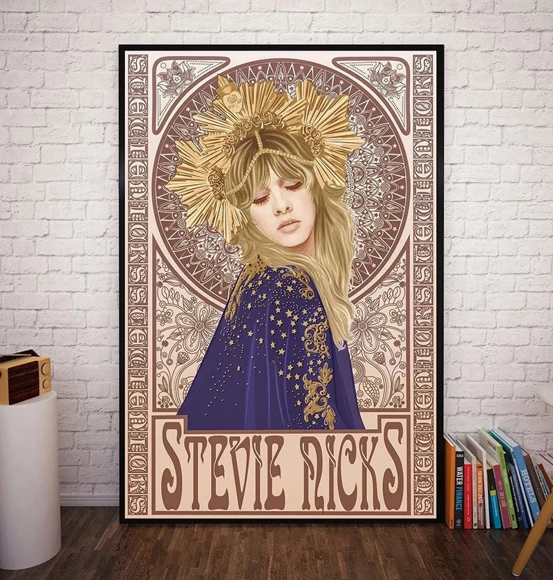 Stevie Nicks Mucha Art Nouveau Canvas Painting Posters and Prints Wall Art Picture for Living Room Home Decor Cuadros