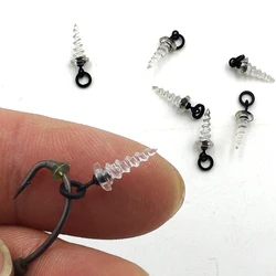 10pcs Carp Fishing Accessories 360° Plastic Bait Screw With Mirco Swivel Plastic  Bait Screw for Ronnie D rigs Spinner Swivel