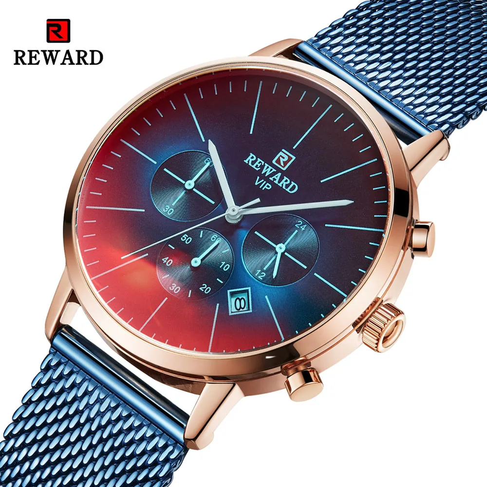 REWARD Men Watch Top Brand Luxury Fashion Quartz Men\'s Watches Steel Waterproof Wrist Watch Male Chronograph Relogio Masculino