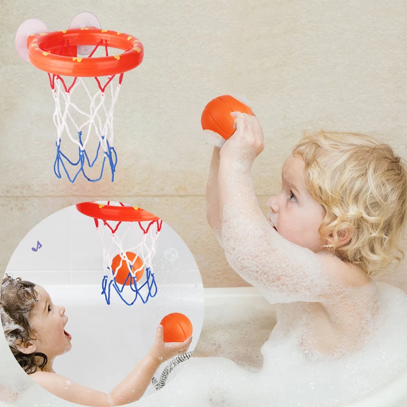 Kids Douche Schieten Mand Spel Bad Speelgoed Badkamer Mini Sucker Basketbal Zwembad Kind Baby Bad Geschenken Sport Speelgoed