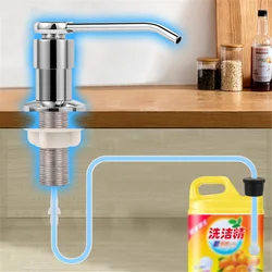 Kitchen Detergent Dispenser Sink Soap Dispenser Bathroom Liquid Soap Dispensers Dish Detergent Dispenser Pump Head Black Gold