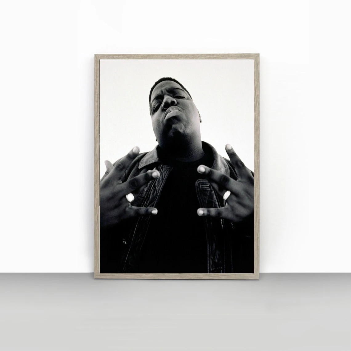 Notorious Biggie Smalls Print Poster, Hip Hop Rap, Wall Art, Hip-Hop Rapper, Music Legend, Fashion Décor Black White Print