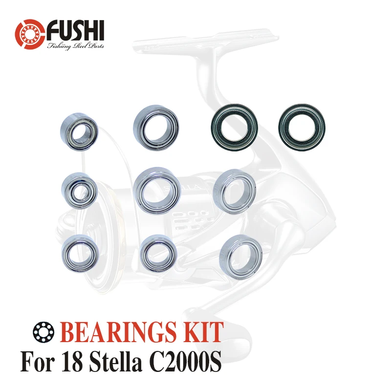 

Fishing Reel Stainless Steel Ball Bearings Kit For Shimano 18 Stella C2000 S / 03798 Spinning reels Bearing Kits