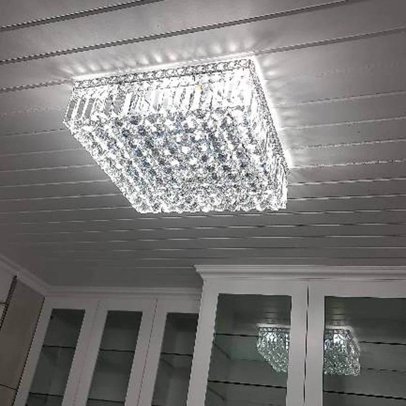 Modern Crystal Ceiling Light for living room luxury Round Home decor hanging light Fixture Dining Room led Cristal Lustre