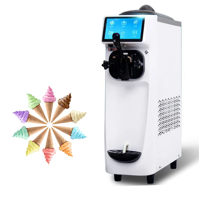 High Productivity Commercial Automatic Soft Ice Cream Machine Sweet Cone Ice Cream Maker 110V/220V