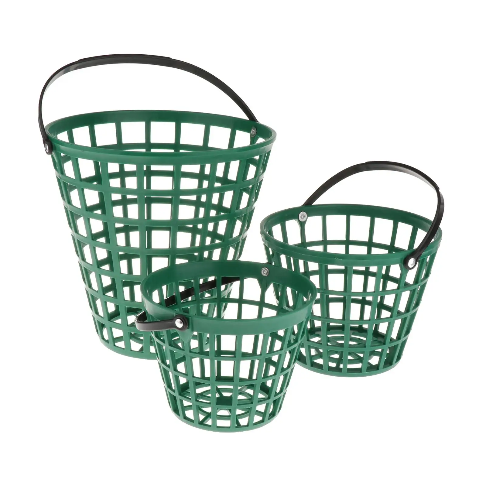 Solid Golf Range Basket, Golf Ball Tennis Balls, Egg Collection Carrying Buckets Golf Balls Storage Container with Carry Handle