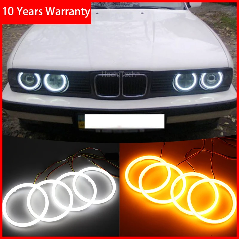 

for BMW E30 E32 E34 Cotton Switchback LED Dual Color Angel Eye White Amber turn signal light