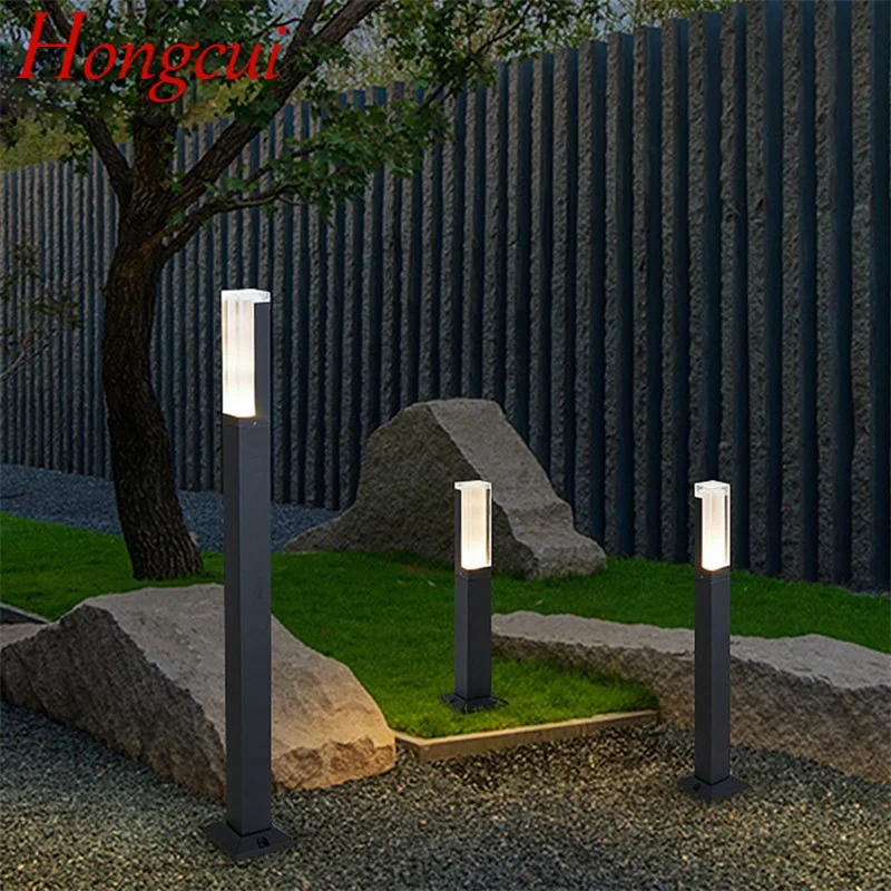 hongchi luz de led para area externa em gramado aluminio a prova dagua lampada de jardim decoracao criativa para parque villa duplex 01