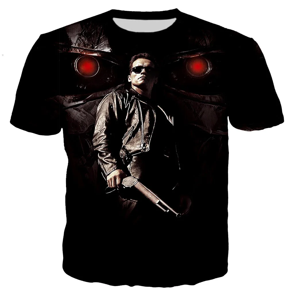 Terminator Arnold Schwarzenegger men/women New fashion cool 3D printed t-shirts casual style tshirt streetwear tops