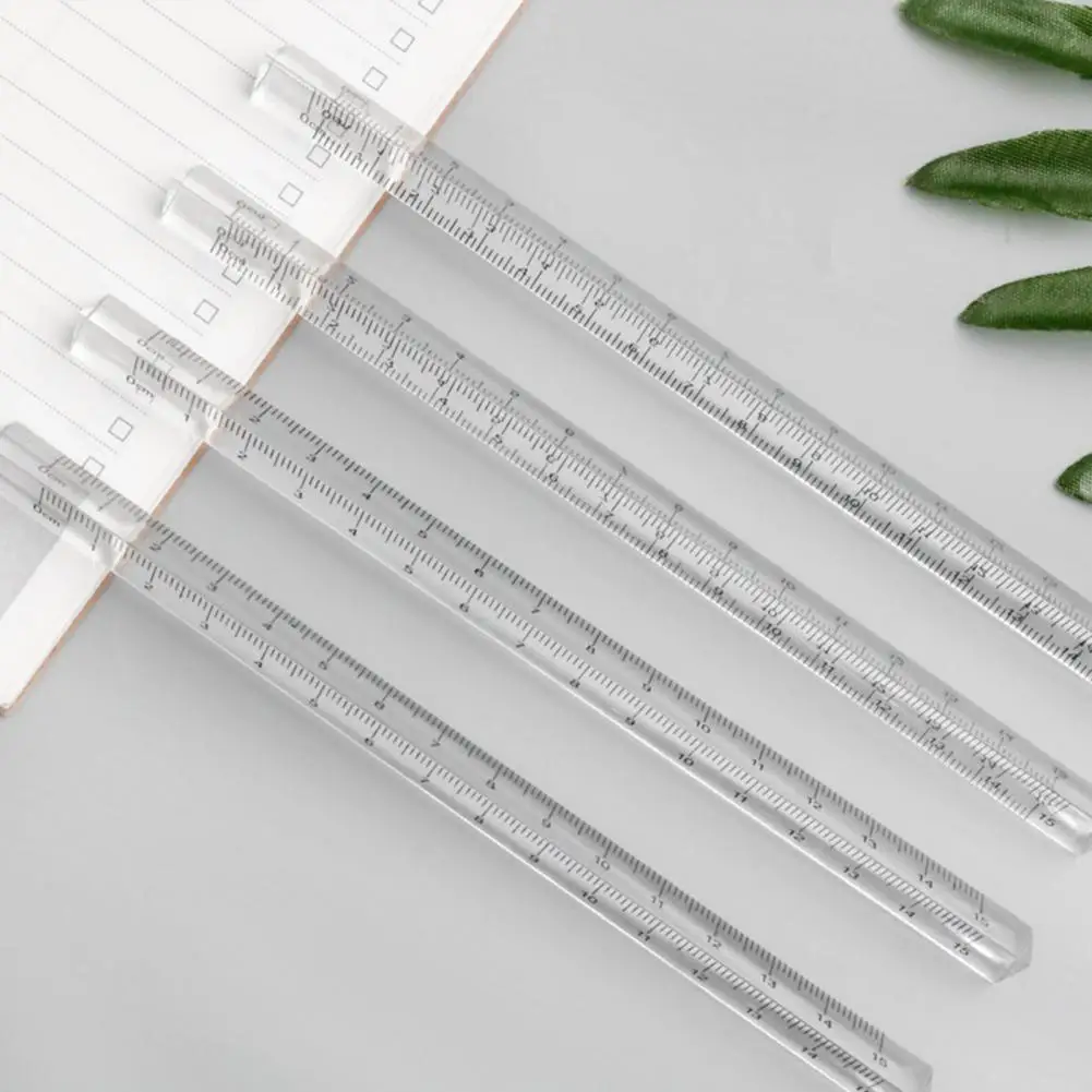 Scale Ruler Clear Scale Print Long Lasting Transparent Triangle Student Scale Rulers for Architects