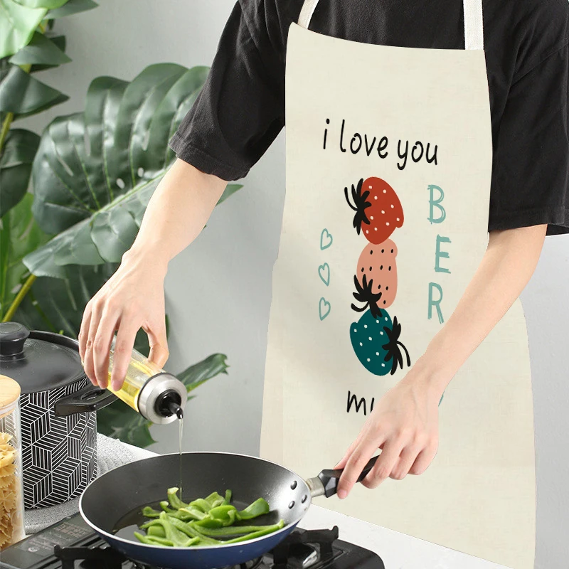 1 Pcs I Love You Pattern Cleaning Kitchen Sleeveless Bib Gardening Ladies Children Apron Cooking Baking Accessories Bib Pinafore