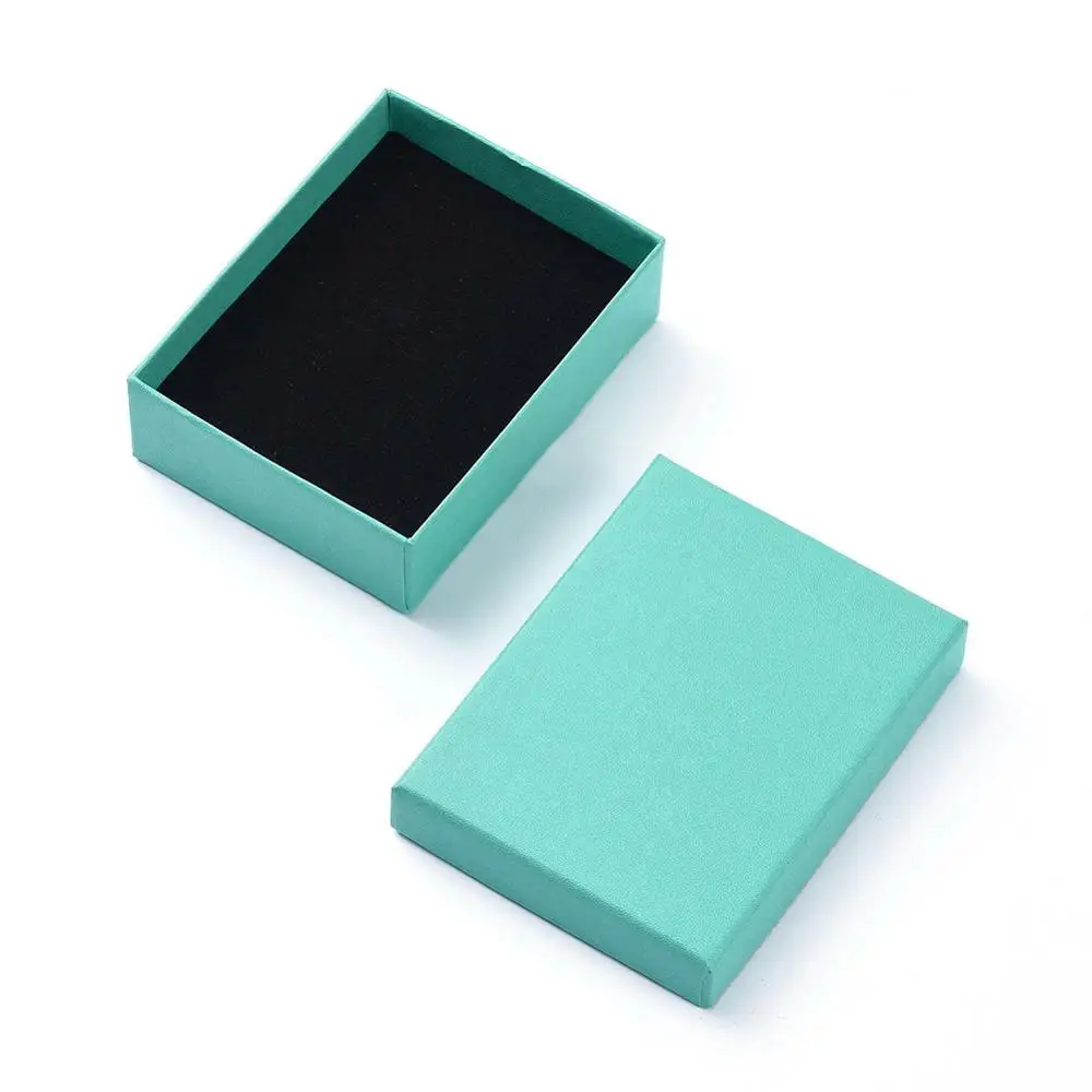 Jewelry Gift Box Bracelet Necklace Earrings Ring Organizer Storage Box Paper Cardboard Jewellery Packaging Container with Sponge