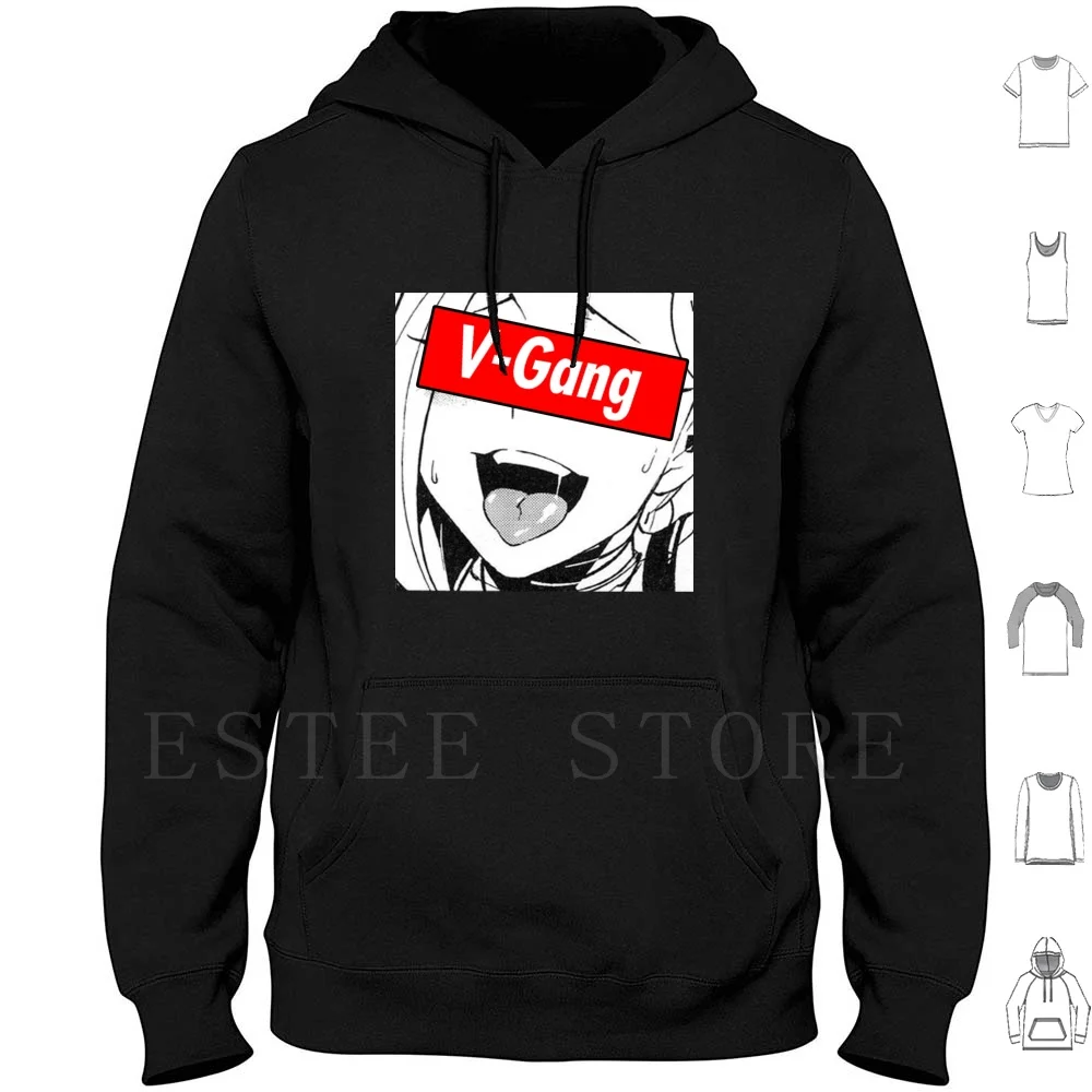 Толстовка V-Gang Aheago Face 1 с длинными рукавами Vgang Virgin Boi Tok Aheago Anime