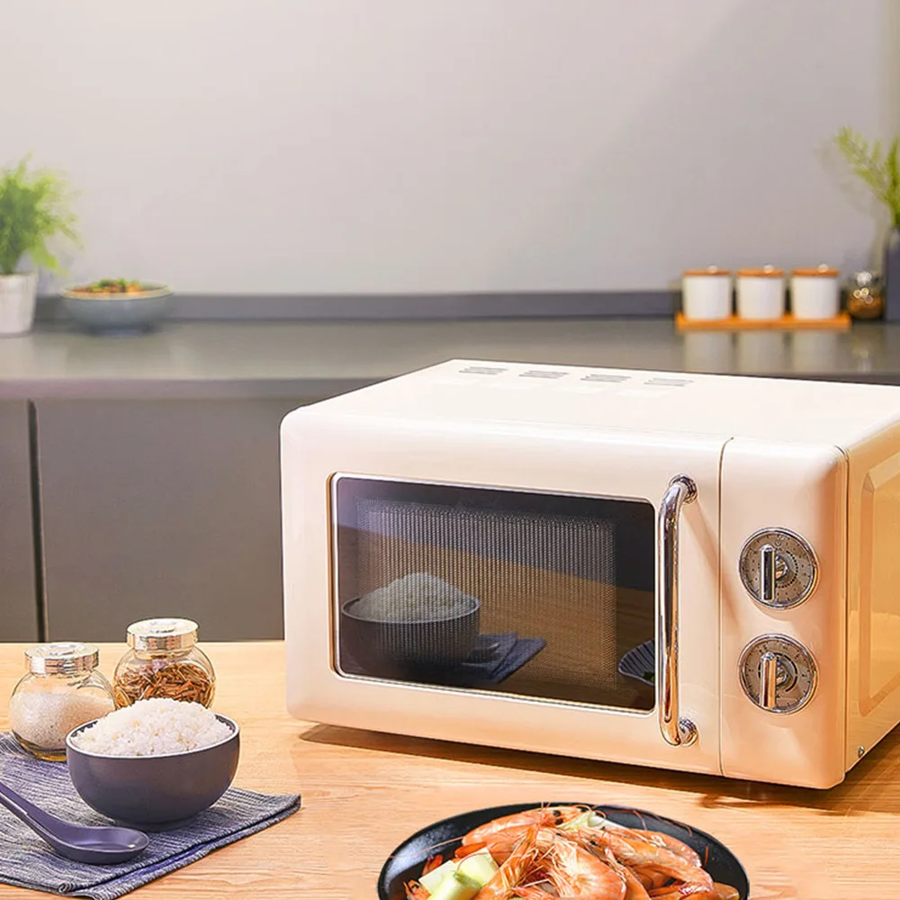 Microwave oven retro household small multi-functional mini turntable mechanical 20L